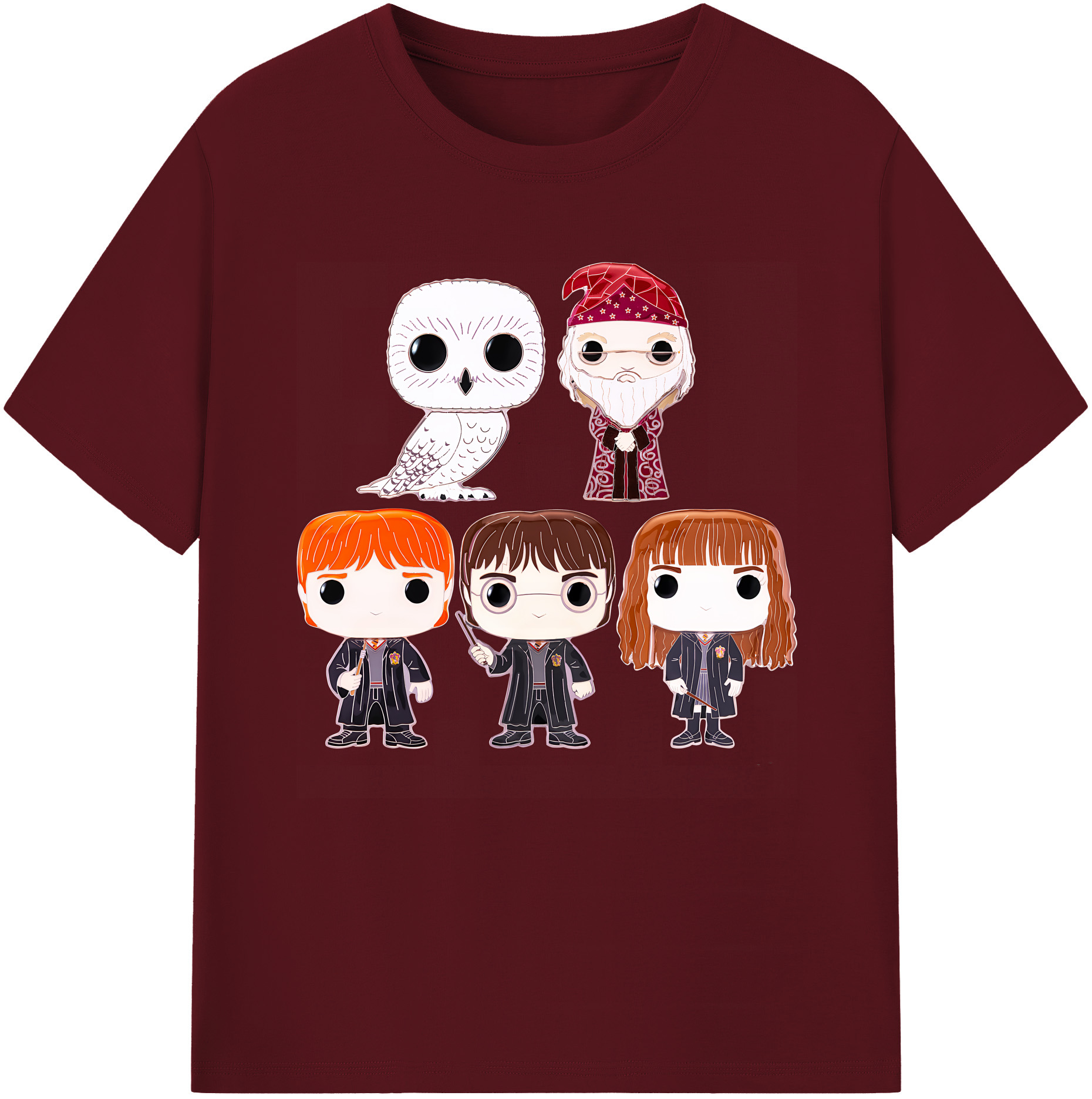 （画像用） Harry Potter ハリー・ポッターシリーズ 綿100％半袖Tシャツ（フロントプリント）